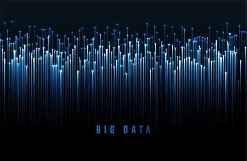 Abstract digital particles. Vector abstract big data visualization. Stock Illustration