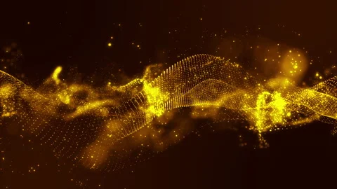 Abstract digital particles wave and Digital data network connections technology Video stock 242147297