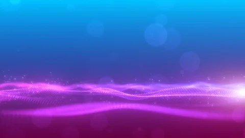 Abstract digital particles wave flow. Technology background concept Stock Footage 114258833