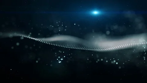 Abstract digital particles wave frome vistual effect for media Stock Footage 87780908