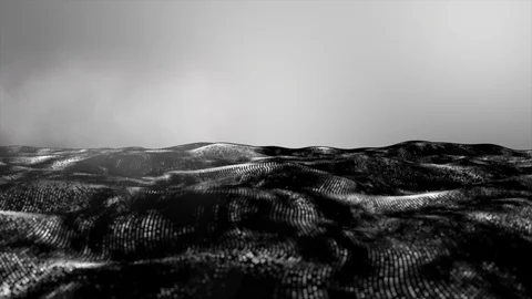 Abstract Digital Particles Wave With Smoke Background Stock Footage 103608310