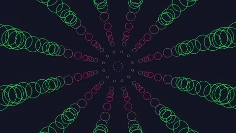 Abstract digital pattern background with neon geometric lines and glowing t.. Stock Footage 341054995