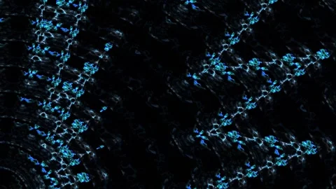 Abstract Digital Pattern with Blue and Black Colors for Modern Art Stock Footage 340528209