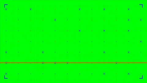 Abstract digital pattern with blue square nodes on a bright green grid back.. Stock Footage 340900720