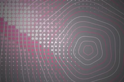 Abstract digital pattern with circles and lines in pink Stock Photos