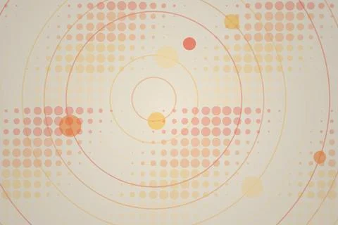 Abstract digital pattern with circles and dots in soft colors Stock Photos