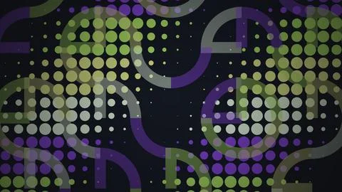 Abstract digital pattern with colorful dots and lines Stock Illustration