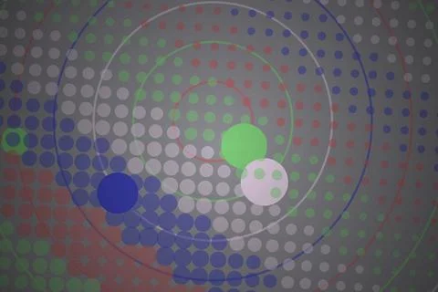 Abstract digital pattern with colorful dots and circles Stock Illustration
