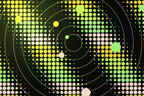 Abstract digital pattern with colorful dots and lines Stock Photos