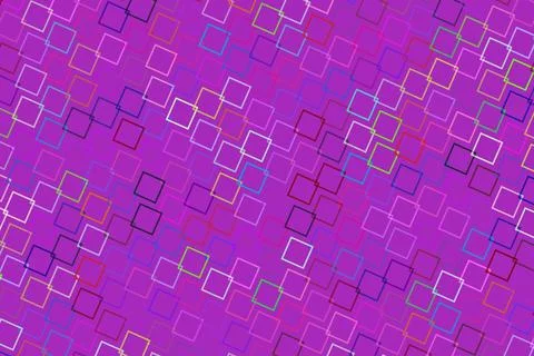 Abstract digital pattern with colorful squares and purple background Stock Illustration