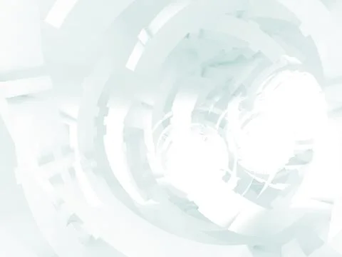 Abstract digital pattern, double exposure tunnel Stock Illustration