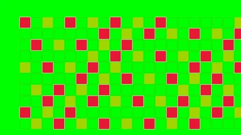 Abstract digital pattern featuring a grid of red and yellow colored squares Stock Footage 341839557