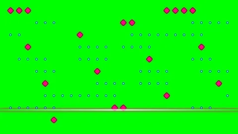 Abstract digital pattern featuring pink squares on a vibrant green background Stock Footage 340267857