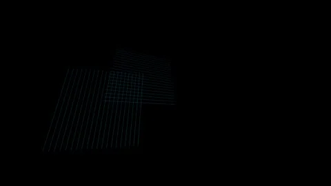 Abstract digital pattern with glowing blue lines on a dark black background Video stock 335117391