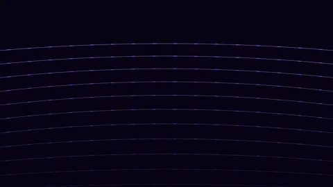 Abstract digital pattern of glowing blue horizontal lines on dark background Видео 338310347