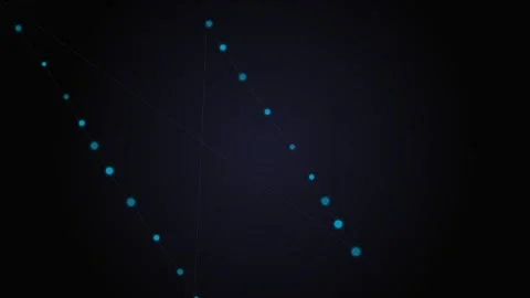 Abstract digital pattern of glowing blue dots arranged in geometric lines Stock Footage 339617143