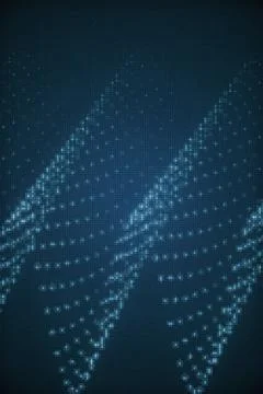 Abstract digital pattern with glowing blue pixelated lines design Stock Illustration