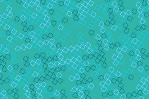 Abstract digital pattern with glowing blue squares and lines Stock Photos