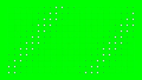 Abstract digital pattern of glowing dots on a vibrant green background Stock Footage 341820918