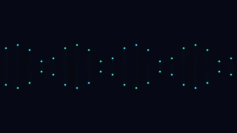 Abstract digital pattern of glowing geometric nodes connected by thin lines Stock Footage 338312081