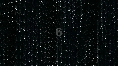 Abstract Digital Pattern: Glowing Geometric Dots on Black Background Stock Footage 342093381