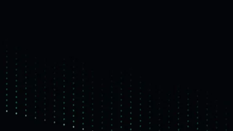 Abstract digital pattern of glowing green dots on a dark background Stock Footage 338309633