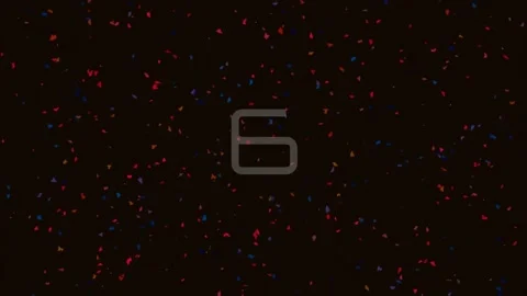 Abstract Digital Pattern: Glowing Neon Nine Digit on Black Background Stock Footage 342203538