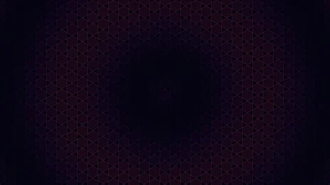 Abstract digital pattern with glowing purple light dots on black background Video stock 335118139
