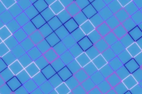 Abstract digital pattern with glowing squares and lines Stock Photos