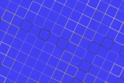 Abstract digital pattern with glowing squares on blue background Stock Photos