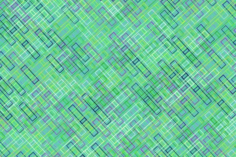 Abstract digital pattern with green and blue pixels and lines Stock Illustration
