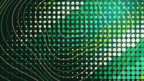 Abstract digital pattern with green and blue dots and lines Stock Illustration