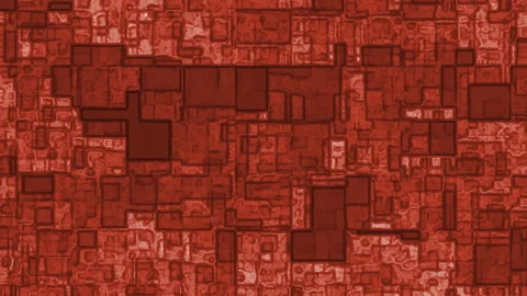 Abstract digital pattern of interconnected red geometric shapes Stock Footage 340932901