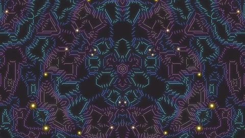 Abstract Digital Pattern with Moving Lights. Stock Footage 330348442
