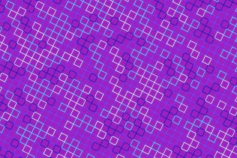 Abstract digital pattern with purple and blue glowing squares Stock Photos