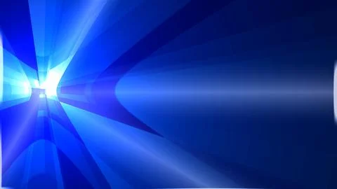 Abstract digital pattern with radiant blue light beams, glowing flares Illustrazione stock