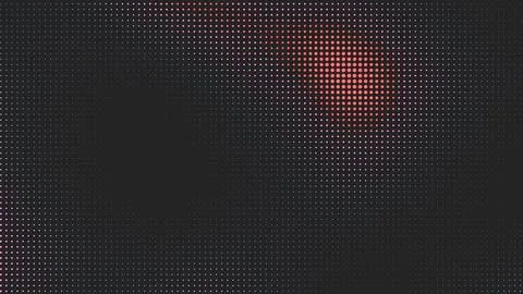 Abstract digital pattern showing expanding pixel dots with a red to black Stock Illustration