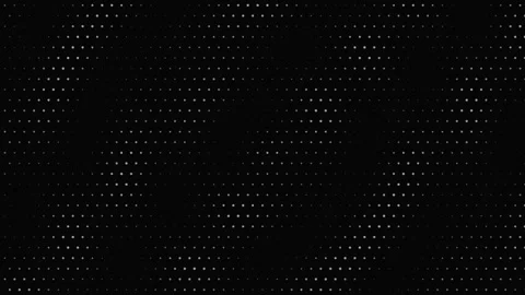 Abstract digital pattern of small white dots rippling on a dark backgr Stock Footage 335875920