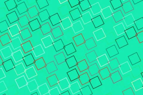 Abstract digital pattern with squares and lines in green Illustrazione stock