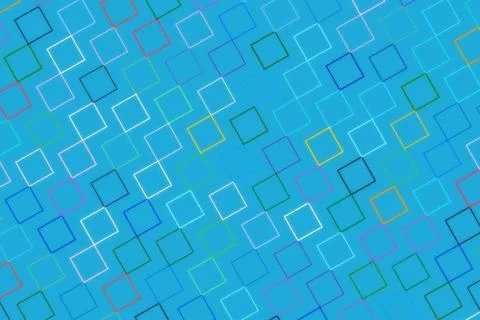 Abstract digital pattern with squares and lines on blue background Stock Photos
