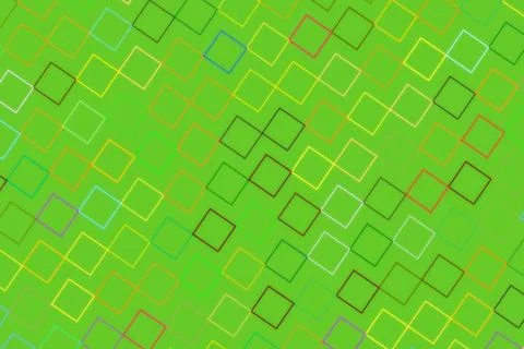Abstract digital pattern with squares and lines on green background Stock Photos