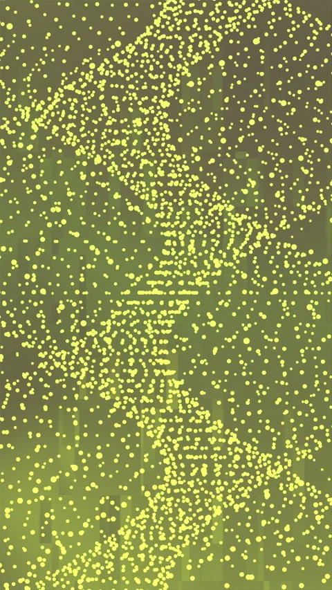 Abstract digital pattern swirls with glowing yellow dots Stock-Footage 336962090