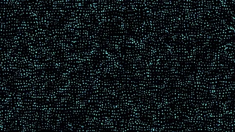 Abstract Digital Pattern With Turquoise Dots on Black Background Stock Footage 287412597