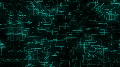 Abstract digital pipes background in 3d space, computer connections and network Stock Footage 116350242