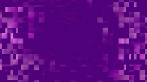 Abstract digital pixel art background with purple and dark gradient glow effect Stockillustratie