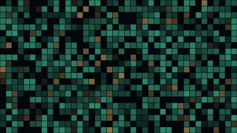 Abstract digital pixel art background with green and black color scheme Stock Illustration