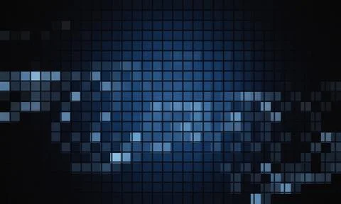 Abstract digital pixel art background with gradient blue tones Stock Illustration