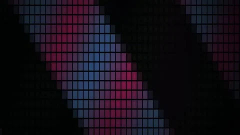 Abstract digital pixel grid animation with moving neon pink and blue diagon.. Stock Footage 346326537
