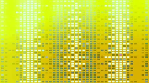 Abstract digital pixel mosaic background in vibrant yellow tones. Ilustración de archivo
