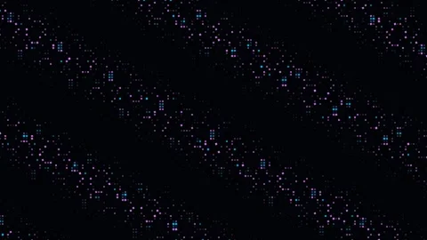 Abstract digital pixel waves changing color on a black background Stock Footage 335933813